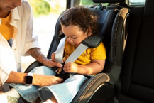 Scanning securing seatbelt for a baby
